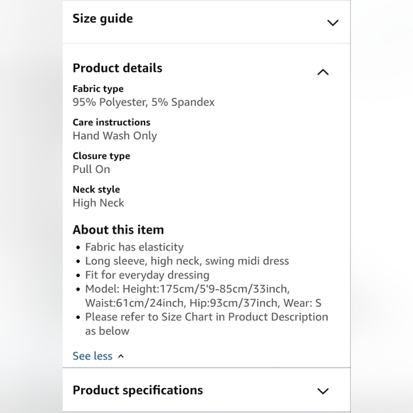 [Floerns] Women's Fit and Flare Plaid High Neck Long Sleeve Midi 《XXL》 - Picture 4 of 16